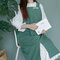Increase Literary Fresh Japanese And Korean Apron Home Service Overalls Flower Shop Coffee Shop Work Clothes - Green1