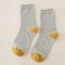 New Tube Socks Ladies Solid Color Tube Socks Creative Models Cotton Color Matching Women Socks - Light Gray