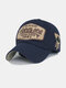 Unisex Cotton Letter Embroidery Patch All-match Sunscreen Baseball Cap - Navy