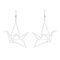 Cute Womens Earrings Trendy Acrylic Paper Crane Drop Earrings Piercing Dangle Earrings for Women - White