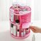 360度回転化粧オーガナイザー調整可能な多機能化粧品収納ボックス - ピンク
