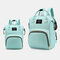 Women Canvas Casual Mummy And Kids  Patchwork Backpack - #02
