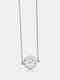 1 Pcs Titanium Steel Zodiac Constellation Round Shape Pendant Necklace - #09