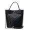 Small Fragrance Season New Casual Wild Large Capacity Handbag Texture Rhombic Chain Slung Bucket Bag - Black