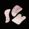 3Pcs Natural Jade Stone Gua Sha Manual Massager Board Health Beauty Facial Massage Board - Pink