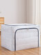 1 Pc 60/80/110L Transparent Storage Box Quilt Clothes Folding Breathable Clothes storage box Organizer - PVC White
