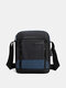 Men Nylon Casual Multifunction Multi-Pockets USB Crossbody Bag Shoulder Bag - Blue