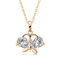 Fashion Pendant Necklace Gold Butterfly Zircon Chain Charm Necklace Elegant Jewelry for Women  - Gold