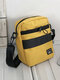 Men Fashion Portable Wear-Resistant Canvas Crossbody Bag Casual Shoulder Bag - Yellow