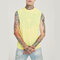 Mens Sport Sleeveless Tank Tops Solid Color Comfortable Casual Cotton Vest - Yellow