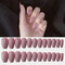 24Pcs/Box Full Cover Frosted Ballet Nail Tips Almond Press On Nails Wearable Fake Nail with Glue - 7