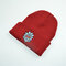 Men Women Winter Knitted Beanie Hats Outdoor Warm High Stretch Solid Color Hat - Wine Red