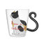 Cat Glass Cartoon Children's Cup Creative Handle Coffee Cup Single-layer Transparent Juice Drink Cup - #1