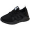 Boys Girls Lace Up Decor Mesh Slip On Comfy Sport Casual Shoes - Black