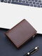 PU Leather Vintage Short Thicken Multi-Card Slot Card Holder Money Clip Wallet - Coffee 02