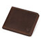 Men Genuine Leather RFID Coin Purse Money Clip 7 Card Holder Wallet - Coffee
