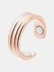 1 Pcs Casual Simple Personality Ring Magnetic Health Alloy Fashion Men's Women's Open Ring - Rose Gold