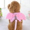 Cute Lace Angel Pearl wings Pet Dog Chest Strap + Rope Collars Set for Small Pet Designer Wing  - Pink