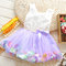 Fairy Petal Toddlers Girls Sleeveless Party Flower Princess Dresses For 1Y-5Y - Purple