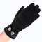 Winter Outdoor Sports Warm Windproof Touch Screen Gloves Women Bow Tie Plush Gloves - Black