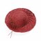 Woman Solid Color Large Edge Cap Travel Shade Straw Hat With Fine Needle Leather Rope  - Wine Red