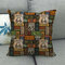 Vintage America 66 Road Pattern Linen Cushion Cover Home Sofa Soft Waist Throw Pillowcases Art Dec - #11