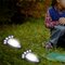 4 In1 Solar Powered LED Dog Paw Print Lights Garden Outdoor Lawn Yard Path Lamp - White