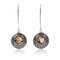 Boucles d'oreilles en forme de coquille à la main rétro Boucles d'oreilles pendantes de forme ronde de style long pour les femmes - 01
