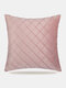 1 PC Velvet Solid Lattice Decoration In Bedroom Living Room Sofa Cushion Cover Throw Pillow Cover Pillowcase - Pink