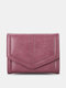 Women Vintage Genuine Leather RFID Multi-Slots Wallet Purse - Purple