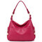 Women Classic PU Crossbody Bag Casual Shoulder Bag Evening Bag - Rose Red