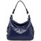 Women Classic PU Crossbody Bag Casual Shoulder Bag Evening Bag - Dark Blue