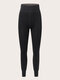Plus Size Solid Color Casual Thicken Women Tight Pants - Black