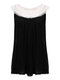 Loose Lace Crochet Patchwork Round Neck Sleeveless Shirt For Women  - Black
