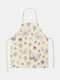 Butterfly Pattern Cleaning Colorful Aprons Home Cooking Kitchen Apron Cook Wear Cotton Linen Adult Bibs - #06