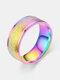 JASSY 1 Pcs Fashion Casual Stainless Steel Multi-color Couple Ring - #05