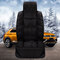 Universal Size Plush Car Seat Cover Set for 5 Seats Car Soft Cushion Car Front Back Seat - Black