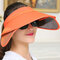 Telescopic Pull Plate Sunshade Anti-ultraviolet Cover Empty Top Hat - Orange
