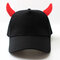Men Women Baseball Caps Adult Hat Evil Halloween Party Hats  - Black