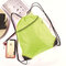 Drawstring Compartment Zipper Storage Bag With Headphone Jack Multi-Function Outdoor Sports Backpack - Green