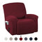 All-inclusive High Stretch Recliner Chair Covers Waterproof Anti-skid Couch Slipcover Washable Furniture Protector 7 Colors - Wine Red