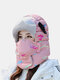 Мужчины и Женское Plus Утолщенные теплые ветрозащитные Уши Лицо Шея Защита На открытом воздухе Лыжный траппер для верховой езды Шапка - Розовый