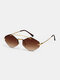 Unisex Fashion Simple Outdoor UV Schutz Metal Diamond Rahmenlose Sonnenbrille - Kaffee