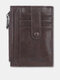 Men Vintage Faux Leather Multi-Slots Large Capacity Wallet Purse - Coffee