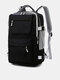 Women Nylon Fashion Multifunctional Storage Large Capacity Backpack - Black