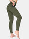 Famous Tiktok Pocket Plain Sport Yoga Hip Lift Leggings For Women - Green