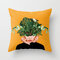 New Print Woman Flower Head Avatar Pillowcase Home Sofa Office Cushion Cover - #10