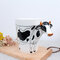 Caneca de cerâmica 3D Cartoon Animals Design Copo de café durável - #7