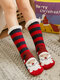Women Christmas Santa Claus Elk Sock Plus Velvet Sleep Socks Casual Floor Socks - #01