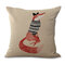 Travesseiro de linho família Foxhound adorável Caso Capa de almofada de sofá de tecido doméstico - #1